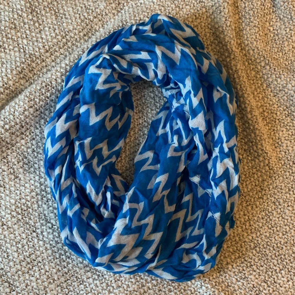 Blue Chevron Infinity Scarf Charming Charlie